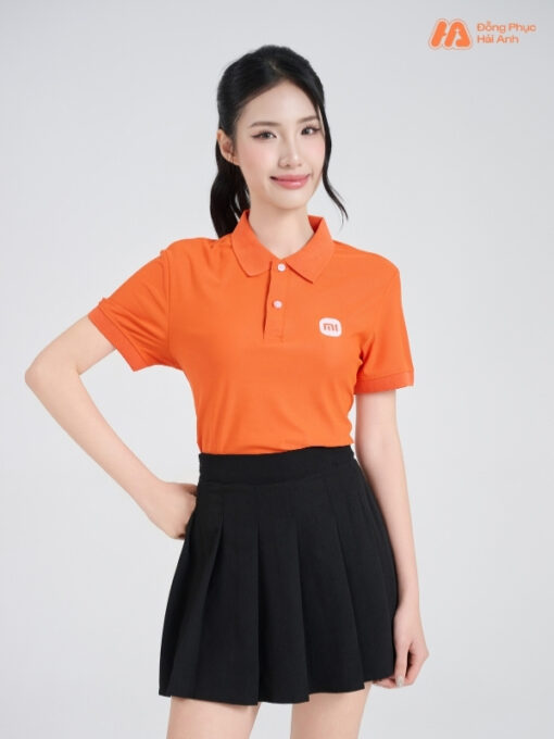Mẫu Áo Polo Đồng Phục Công Ty Xiao Mi Màu Cam - ảnh 4