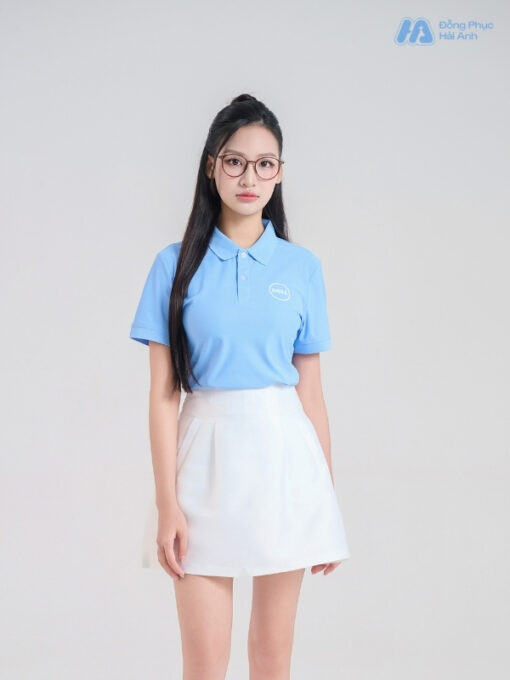 Mẫu Áo Polo Đồng Phục Công Ty Dell Màu Xanh Biển - ảnh 3