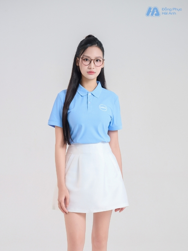 Mẫu Áo Polo Đồng Phục Công Ty Dell Màu Xanh Biển - ảnh 3