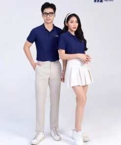 Mẫu Áo Polo Đồng Phục MB Bank Màu Xanh Than
