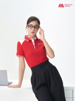 Mẫu Áo Polo Đồng Phục Seabank Màu Đỏ - ảnh 2
