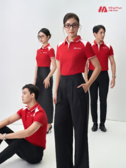 Mẫu Áo Polo Đồng Phục Seabank Màu Đỏ - ảnh 4