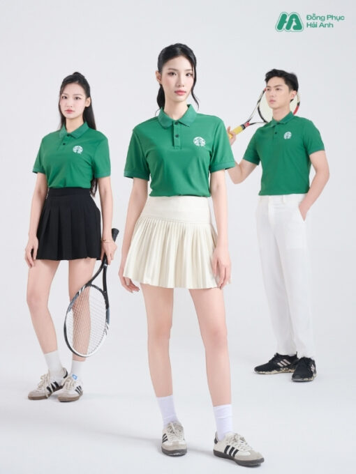 Mẫu Áo Polo Đồng Phục Starbuck Màu Xanh Lá