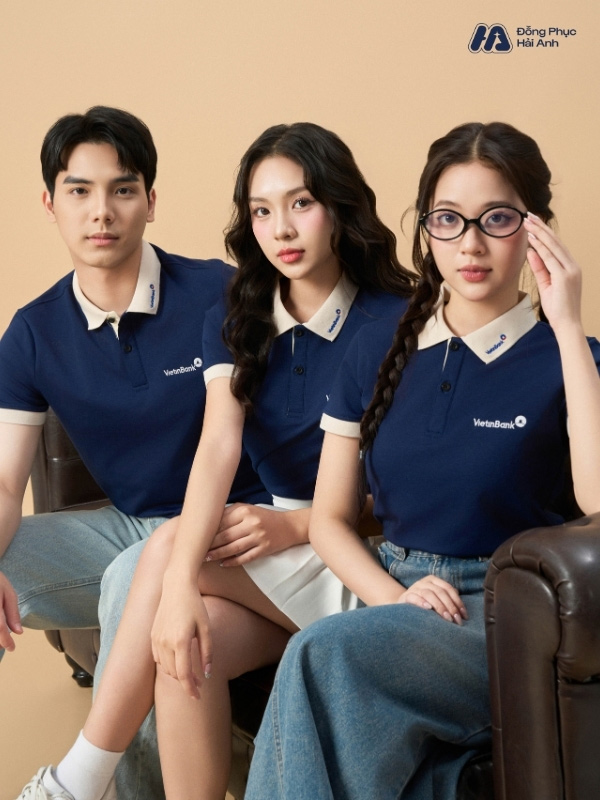 Mẫu Áo Polo Đồng Phục Vietinbank Màu Xanh Đen - ảnh 3
