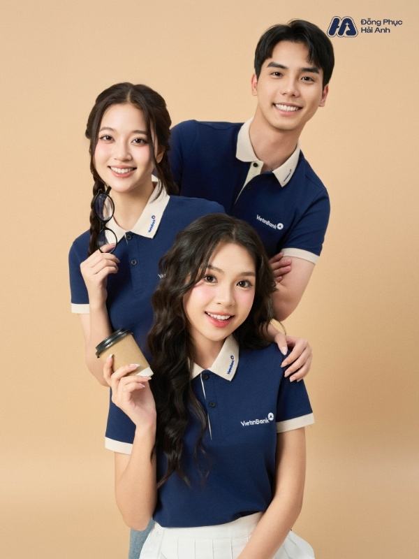 Mẫu Áo Polo Đồng Phục Vietinbank Màu Xanh Đen - ảnh 4