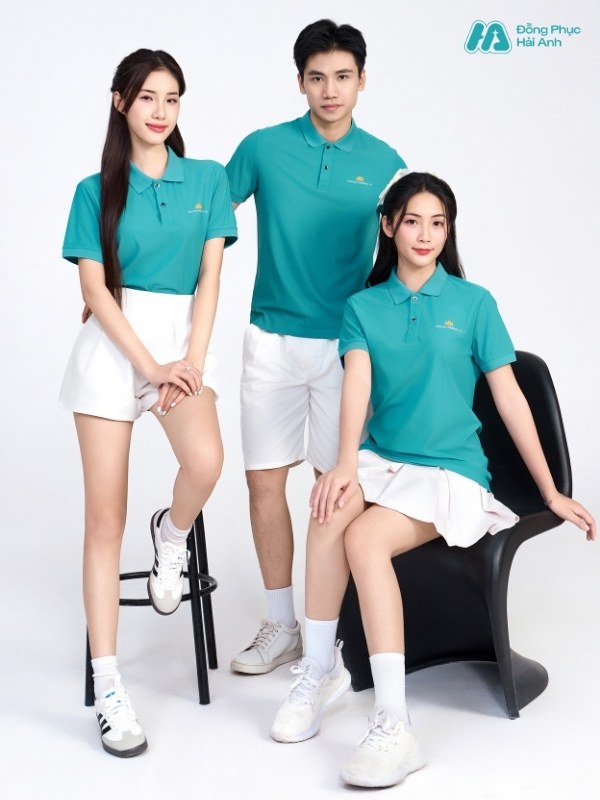 Mẫu Áo Polo Đồng Phục Vietnam Airlines Màu Xanh Lý - ảnh 3