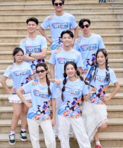 Mẫu Áo Thun Cổ Tròn Đồng Phục Summer Crew Màu Xanh - ảnh 2