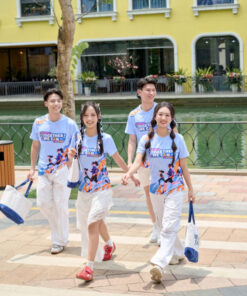 Mẫu Áo Thun Cổ Tròn Đồng Phục Summer Crew Màu Xanh - ảnh 3