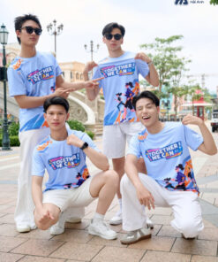 Mẫu Áo Thun Cổ Tròn Đồng Phục Summer Crew Màu Xanh - ảnh 4