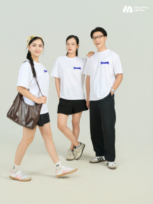 Mẫu Áo Thun Đồng Phục Công Ty FastUni Màu Trắng