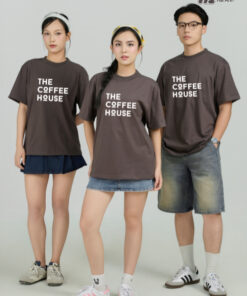 Mẫu Áo Thun Đồng Phục Công Ty FastUni Màu Xám Chì
