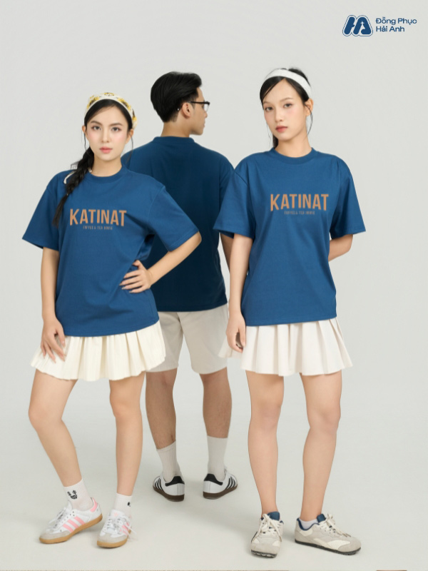  Mẫu áo thun đồng phục FastUni màu xanh navy form Classic Fit tự do, linh hoạt