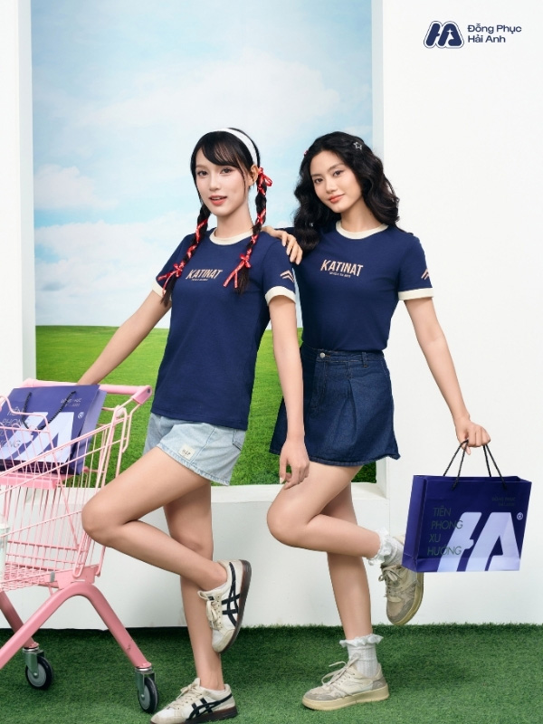 Mẫu Áo Thun Đồng Phục Katinat Màu Xanh Đen - ảnh 3