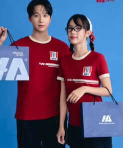 Mẫu Áo Thun Đồng Phục KFC Màu Đỏ Đô
