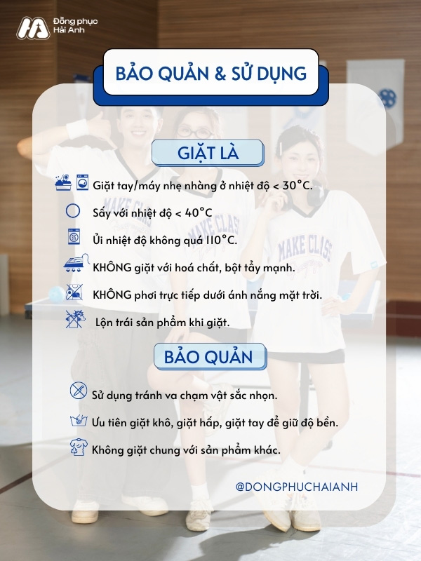 Mẹo giặt và bảo quản áo thun đồng phục lớp oversize cổ tim màu trắng
