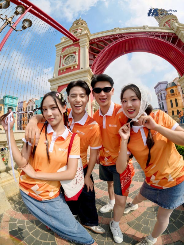 Mẫu Áo Thun Polo Đồng Phục Summer Crew Màu Cam SHB - ảnh 5