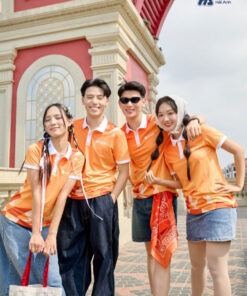 Mẫu Áo Thun Polo Đồng Phục Summer Crew Màu Cam SHB - ảnh 4