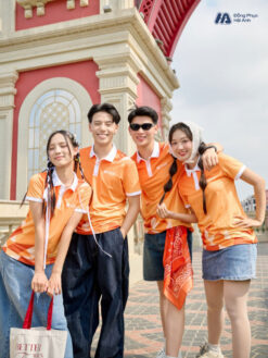 Mẫu Áo Thun Polo Đồng Phục Summer Crew Màu Cam SHB - ảnh 4