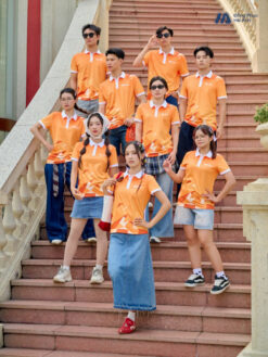 Mẫu Áo Thun Polo Đồng Phục Summer Crew Màu Cam SHB - ảnh 2