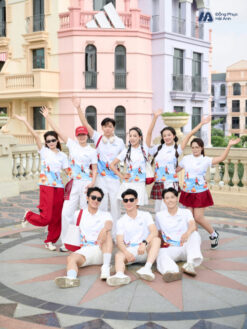 Mẫu Áo Thun Polo Đồng Phục Summer Crew Màu Trắng Phối Xanh - ảnh 4