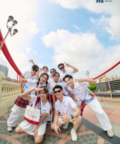 Mẫu Áo Thun Polo Đồng Phục Summer Crew Màu Trắng Phối Xanh - ảnh 5