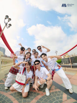 Mẫu Áo Thun Polo Đồng Phục Summer Crew Màu Trắng Phối Xanh - ảnh 5