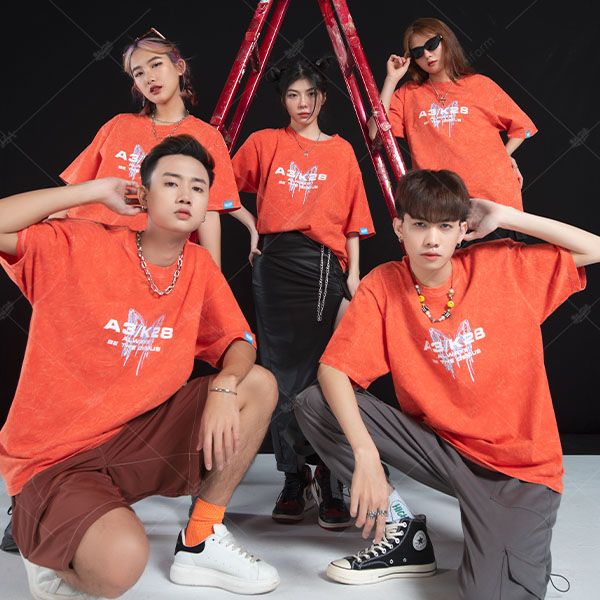 Mẫu Áo Wash Màu Cam Sao Đỏ – Ngông Collection - ảnh 2