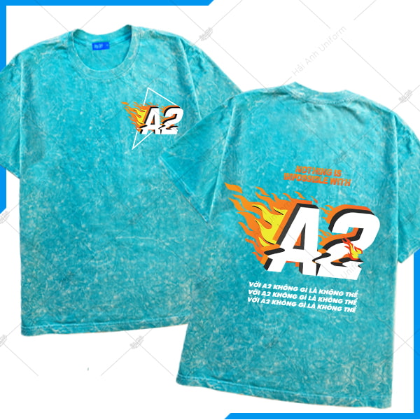Mẫu Áo Wash Màu Xanh Yang Hồ A2 – Ngông Collection
