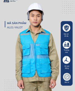 Mẫu Đồng Phục Áo Lưới Bảo Hộ Lao Động Mã 01 Màu Ya Lợt