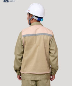 Mẫu Đồng Phục Áo Lưới Bảo Hộ Lao Động Mã 03 Màu Be - ảnh 2