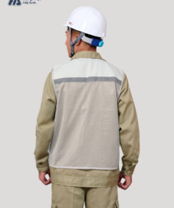 Mẫu Đồng Phục Áo Lưới Bảo Hộ Lao Động Mã 03 Màu Ghi Nhạt - ảnh 2