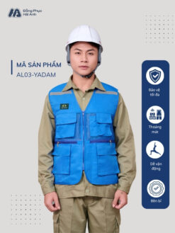 Mẫu Đồng Phục Áo Lưới Bảo Hộ Lao Động Mã 03 Màu Ya Đậm