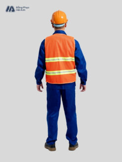 Mẫu Đồng Phục Áo Lưới Bảo Hộ Lao Động Mã 04 Màu Cam - ảnh 2
