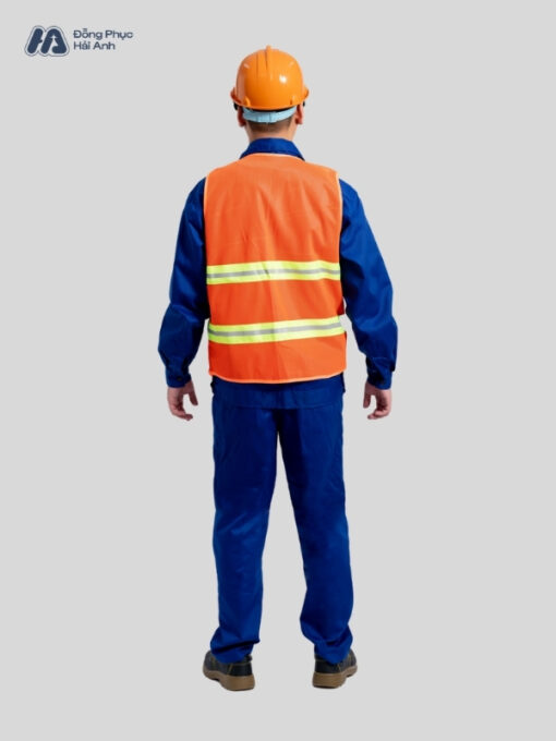 Mẫu Đồng Phục Áo Lưới Bảo Hộ Lao Động Mã 04 Màu Cam - ảnh 2