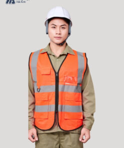 Mẫu Đồng Phục Áo Lưới Bảo Hộ Lao Động Mã 05 Màu Cam - ảnh 2