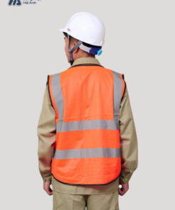 Mẫu Đồng Phục Áo Lưới Bảo Hộ Lao Động Mã 05 Màu Cam - ảnh 3