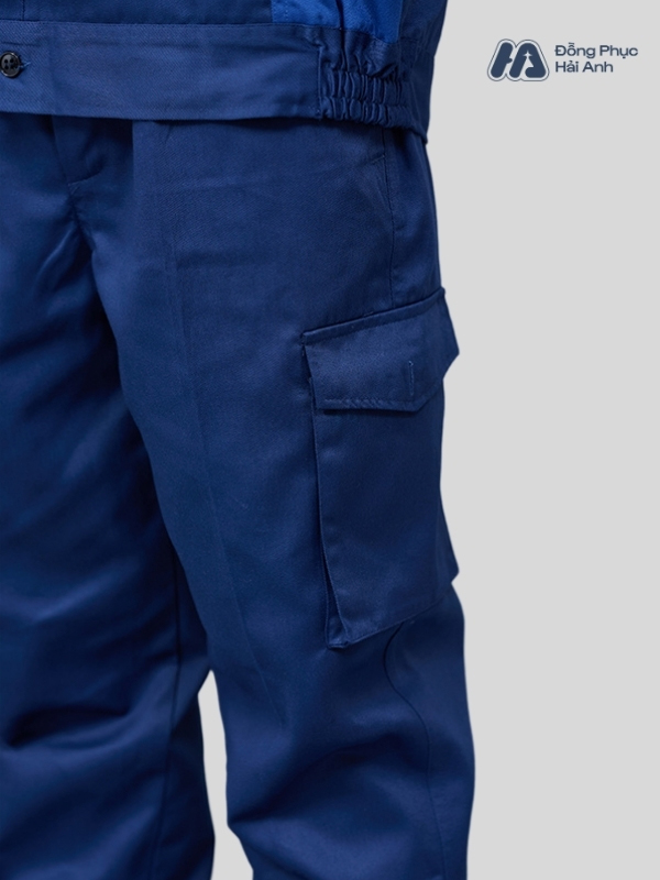Mẫu Đồng Phục Bảo Hộ Lao Động Vải Kaki 65 Mã 07 Màu Xanh Đen - ảnh 7