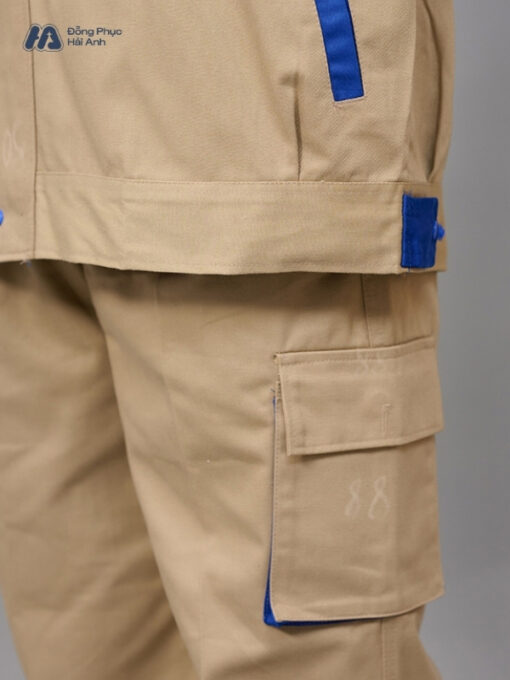 Mẫu Đồng Phục Bảo Hộ Lao Động Vải Kaki 65 Mã 11 Màu Be - ảnh 5