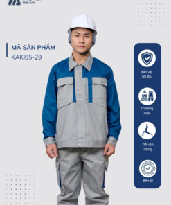 Mẫu Đồng Phục Bảo Hộ Lao Động Vải Kaki 65 Mã 29 Màu Bích