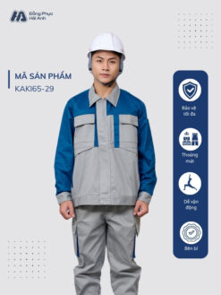 Mẫu Đồng Phục Bảo Hộ Lao Động Vải Kaki 65 Mã 29 Màu Bích - ảnh 1