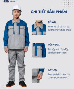 Mẫu Đồng Phục Bảo Hộ Lao Động Vải Kaki 65 Mã 29 Màu Bích - ảnh 2