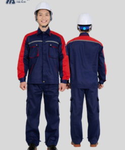 Mẫu Đồng Phục Bảo Hộ Lao Động Vải Kaki 65 Mã 39 Màu Xanh Than - ảnh 3