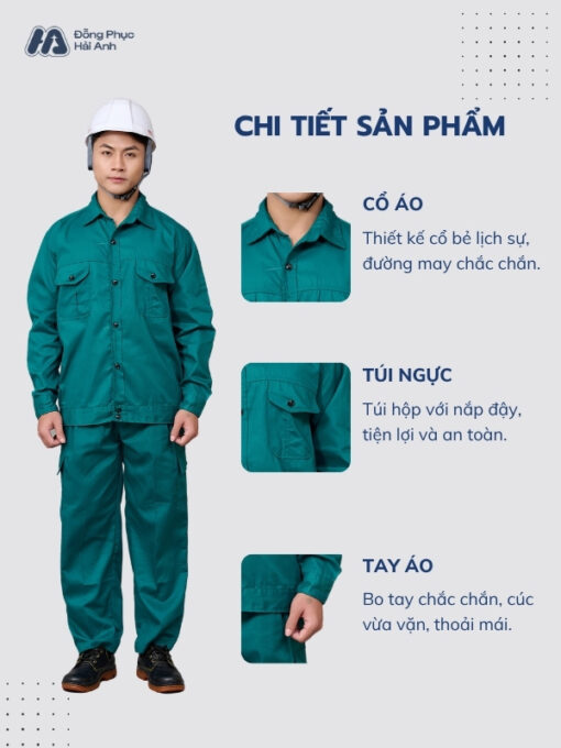 Mẫu Đồng Phục Bảo Hộ Lao Động Vải Kaki Mã 20 - ảnh 2