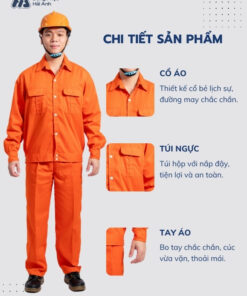 Mẫu Đồng Phục Bảo Hộ Lao Động Vải Kaki Protect 2.1 Mã 14 Màu Cam - ảnh 2