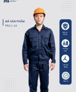 Mẫu Đồng Phục Bảo Hộ Lao Động Vải Kaki Protect 2.1 Mã 19 Màu Xanh Đen