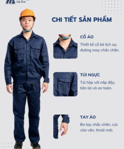 Mẫu Đồng Phục Bảo Hộ Lao Động Vải Kaki Protect 2.1 Mã 19 Màu Xanh Đen - ảnh 2