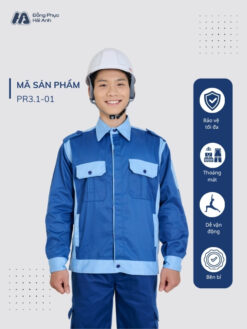 Mẫu Đồng Phục Bảo Hộ Lao Động Vải Kaki Protect 3.1 Mã 01 - ảnh 1