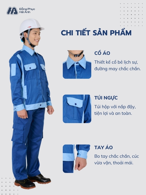 Thông số quần áo bảo hộ mã 01 chất liệu Kaki Protect 3.1