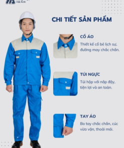Mẫu Đồng Phục Bảo Hộ Lao Động Vải Kaki Protect 3.1 Mã 25 Màu Bích - ảnh 2
