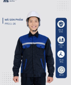 Mẫu Đồng Phục Bảo Hộ Lao Động Vải Kaki Protect 3.1 Mã 26 Màu Xanh Đen